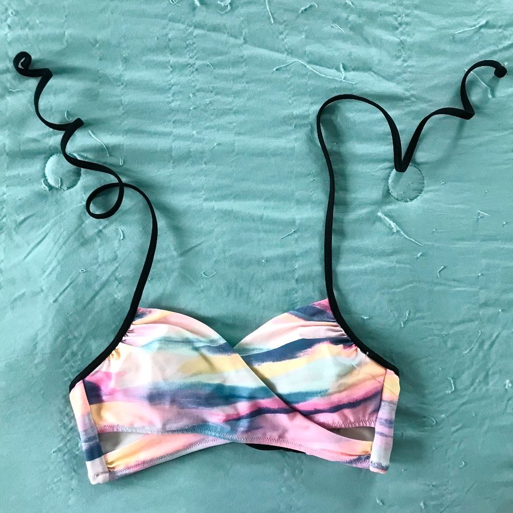*CHANGING PLATFORM* Victoria's Secret Knotted Body Wrap Bikini Top Watercolor